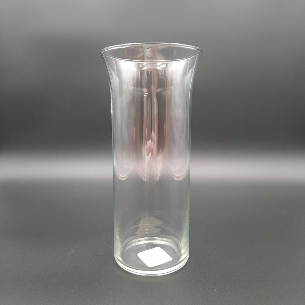 9" Flared Clear Glass Vase Made in USA Floral Centerpiece Cylinder Style